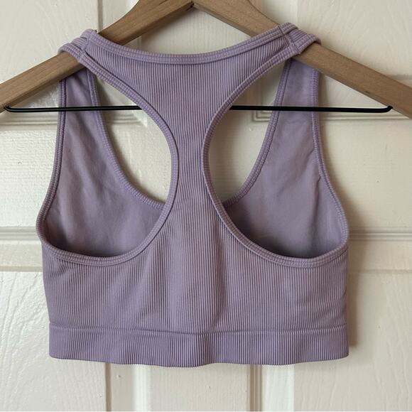 Alo Yoga Seamless Ribbed Bra Violet size small - Picture 5 of 5